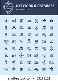 Database icon,Networking icon set,vector