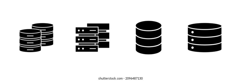 Database icons set. database sign and symbol