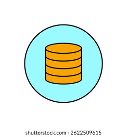ícones de banco de dados símbolo elementos de vetor para web infográfico