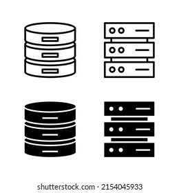 Database icons vector. database sign and symbol