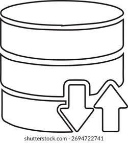 Database import export data transfer backup restore process arrow