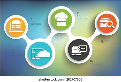 Database info graphic design, Business concept design. Clean vector.