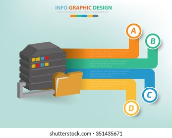 Database info graphic design,label for text,vector