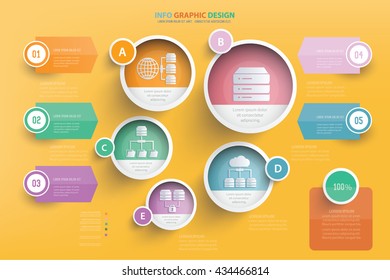 Database info graphic design,vector