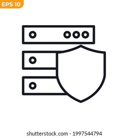 database insurance icon symbol template for graphic and web design collection logo vector illustration
