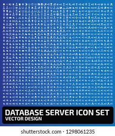 Database and internet vector icon set
