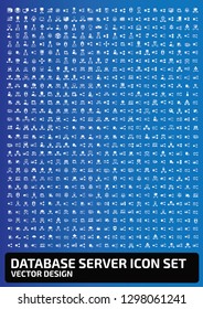 Database and internet vector icon set