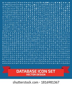 Database and internet vector icon set 