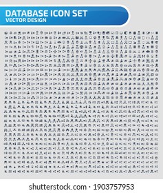 Database And Internet Vector Icon Set