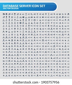 Database And Internet Vector Icon Set