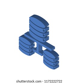 Database isometric left top view 3D icon