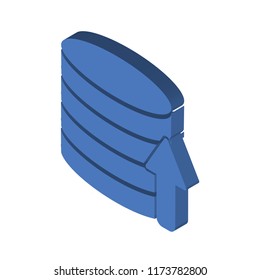 Database isometric left top view 3D icon