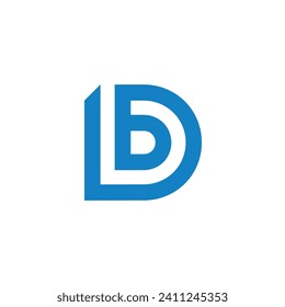 Datenbankbrief D DB BD Vektorlogo-Design