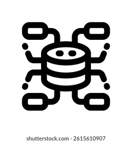 database line icon. Clean and minimalist vector icon for websites, mobile apps, presentations, and logos. Fully scalable and customizable for any project.