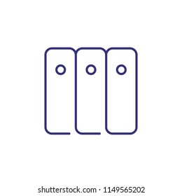 Database line icon. Data, file system, folder, archive. Information technology concept. Can be used for topics like IT architecture, data storage, datacenter