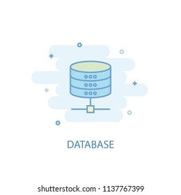 Database line trendy icon. Simple line, colored illustration. Database symbol flat design from Big data set. Can be used for UI/UX