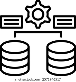 Database Line Vector Icon Design