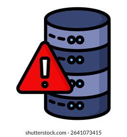 Database lineal color icon. Simple vector icon design in lineal color style. Editable vector format