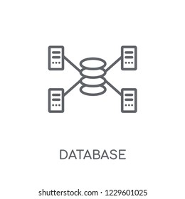 Database linear icon. Modern outline Database logo concept on white background from Programming collection. Suitable for use on web apps, mobile apps and print media.