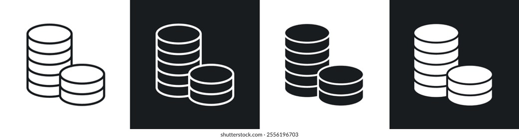 Database linear icon set for app, and web design.