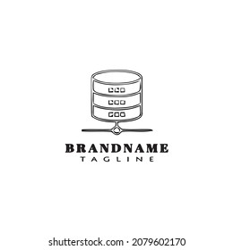 database logo cartoon design template icon black modern isolated vector illustration