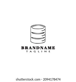 database logo cartoon icon design template black modern isolated vector illustration