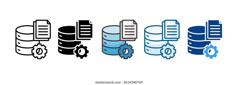 Database Management Icon Set Multiple Style Collection
