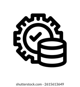 database management line icon. Clean and minimalist vector icon for websites, mobile apps, presentations, and logos. Fully scalable and customizable for any project.