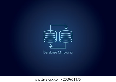 database mirroring icon vector illustration 
