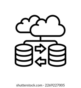 Database Mirroring icon in vector. Logotype