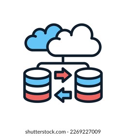 Database Mirroring icon in vector. Logotype