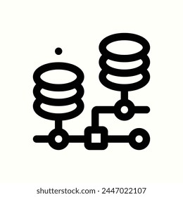 database, multi database icon, isolated icon in light background, perfect for website, blog, logo, graphic design, social media, UI, mobile app