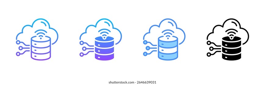 Database Multi Style Icon Set