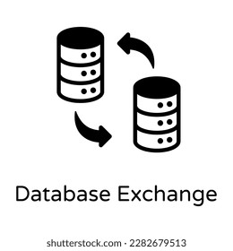 Database network glyph icon, hierarchical storage system 