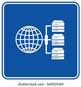 Database and network icon design,clean vector