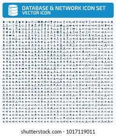 Diseño de conjunto de iconos de base de datos y red