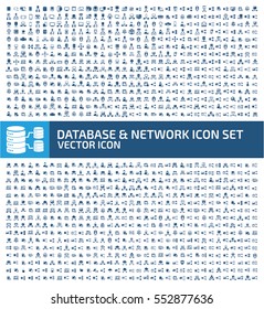 Database And Network Icon Set,clean Vector