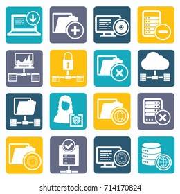 Database and network icon set,vector