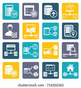 Database and network icon set,vector