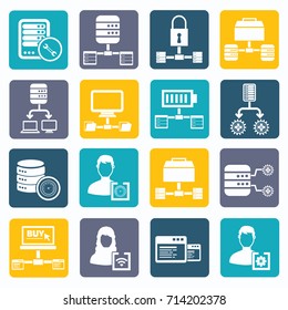 Database and network icon set,vector