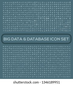 Database and network vector icon set