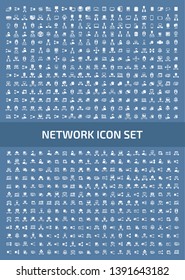 Database and network vector icon set