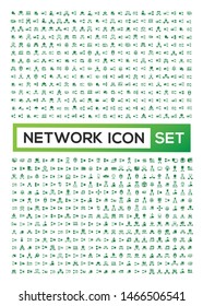 Database and network vector icon set design