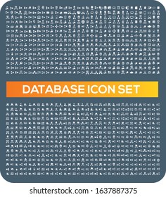 Database and network vector icon set