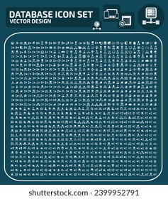 Database And Network Vector Icon Set