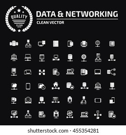 
Database Networking icon set,vector