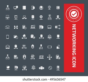 Database & Networking icon set,vector