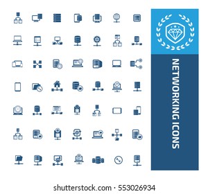 
Database and Networking icon set,vector