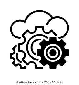 Database Optimization Line Icon, Outline Symbol for Efficient Query Performance, SQL Tuning, Data Indexing, and Cloud-Based Storage Improvement. Vector Sign Icon.