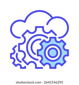 Database Optimization Line Icon, Outline Symbol for Efficient Query Performance, SQL Tuning, Data Indexing, and Cloud-Based Storage Improvement. Vector Sign Icon.